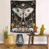 Rexful Mushroom Tapestry, Moth Tapestry Wall Hanging Sun and Moon Tapestries for Bedroom, Stars Constellation Aesthetic Art Tapestry for Living Room (60''×80'')