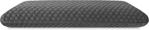SensorPEDIC Low Profile Memory Foam Pillow, 1 Count (Pack of 1), Grey