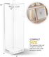 Stock Your Home Long Necklace Holder with 12 Hooks - Acrylic Jewelry Organizer Necklaces Stand and Display Case, Clear