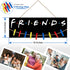 deco delish Friends Photo Clip - Friends Theme Frame Photo Holder - Picture Collage Photo Hanging Display - Wood Card Holder Display Friends TV Show Wall Decor Multi Pictures Organizer