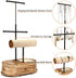 Emfogo Jewelry Organizer Tree Stand Wood Basic Jewelry Drawer Storage Box with Double Rods & 3 Tier Jewelry Holder Bracelet Organizer Necklaces Earring Ring Display(Carbonized Black)