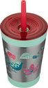 Contigo Stainless Steel Spill-Proof Kids Tumbler with Straw, 12 oz, Sprinkles with Birds & Flowers