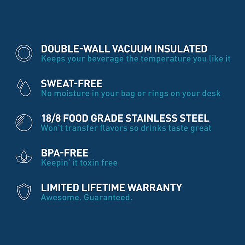 Takeya - 51221 Takeya Actives Insulated Stainless Steel Water Bottle with Straw Lid, 24 oz, Blush