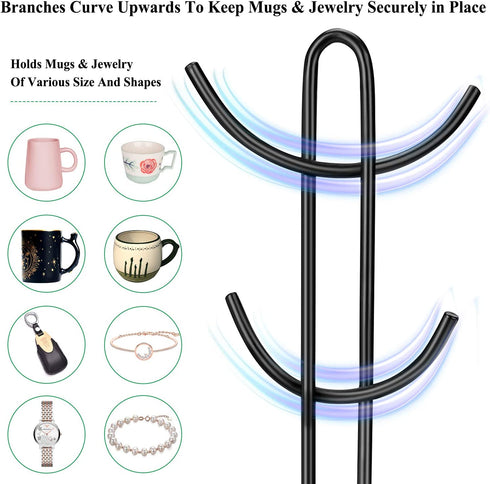 Mug Holder for Wall or Kitchen Coffee Cup Holder with Hooks Suitable for Coffee Cup , Mug?Tea Cup & Storage Rack