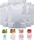 LZLPACKING 100 pieces resealable mylar bags with clear front window,sealable bags for packaging,smell proof edible packaging bags,sample bags,ziplock stand up pouches bags for food storage(5×8 Inch)