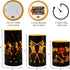 YUROZAC Halloween Flameless Candles with Timer, Flickering Battery Operated Real Wax Electric LED Pillar Candles for Halloween Decoration Set of 3 Orange, 456 Tall