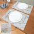 One Bear Marble Placemats White and Gold Texture Placemat Table Mats Non Slip Heat Resistant Placemats for Dining Table Kitchen Holiday Party Set of 6