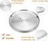Deedro Pizza Baking Pan Pizza Sheet, 10 inch Stainless Steel Pizza Tray Round Pizza Oven Pan for Home Restaurant Pizzeria, Nontoxic & Heavy Duty, Easy Clean & Dishwasher Safe, Set of 4