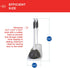 Clorox Toilet Plunger and Bowl Brush Combo Set with Caddy, 6.75" x 7" x 19.5", White/Gray