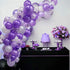135 Pieces Purple Balloon Arch Garland Kit, Purple White Confetti Balloons for Wedding Birthday Graduation Party Decorations