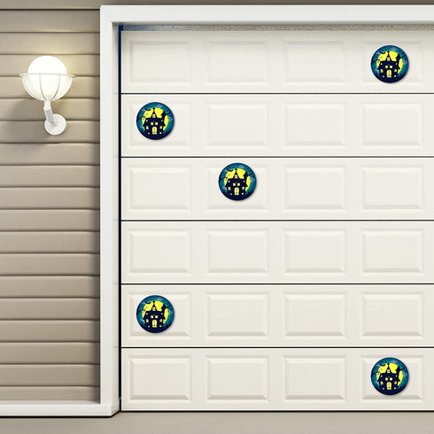 Halloween Magnets Garage Door Decorations, Fall Magnets Haunted House Magnetic Decal for Cars, Fridge, Locker, 5 1/2 Inch