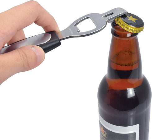 HIC Harold Import Co. The Worlds Greatest 4-in-1 Bar Tool, Bottle Opener, Can Punch, Citrus Peeler, Japanese Stainless Steel