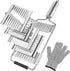 Multi-Purpose Citrus Zester, Cheese Grater & Vegetable Chopper,Handheld 4 adjustable Blades sets Stainless Steel Cutter Slicer for Lemon, Nutmeg, Chocolate, Vegetables, Fruits