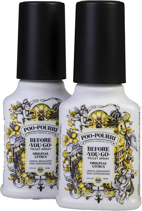 Poo-Pourri Before-You-Go Toilet Spray Bottle, 2 oz, Original Scent, 2 Count