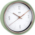 hito Silent Non Ticking Wall Clock 9 inches Glass Front Cover Sweep Movement Decorative for Kitchen, Living Room, Bedroom, Nursery, Office, Classroom (Green)