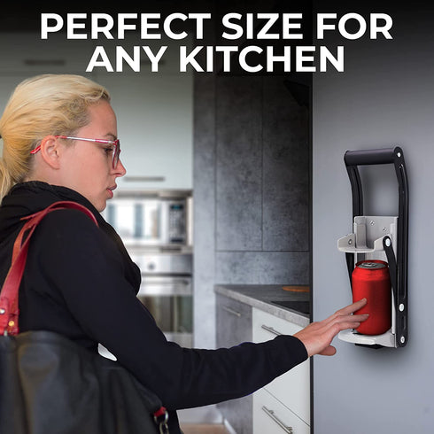 Ram-Pro 12 oz Aluminum Can Crusher & Bottle Opener | Heavy Duty Metal Wall Mounted Soda Beer Smasher Eco-Friendly Recycling Tool