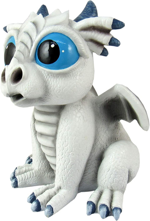 World of Wonders - Dreamland Dragons Series - Crystal - Collectible Crystal The White Ice Dragon Figurine with Official Birth Certificate | Fantasy Home Decor Accent, White