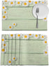 Chamomile Flower Placemats for Dining Table Set of 6, Printing Thin Environmental Materials Easy Clean for Kitchen Dinner Party.Table Mat Place Mats for Kitchen Dining Decoration(12 X 18 Inch)