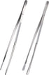 12-Inch Fine Tweezer Tongs,Extra-Long Stainless Steel kitchen Tweezers Tongs culinary tweezers set?tweezers for food cooking forceps, 2 Pack