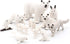 TMORU Arctic Animal Figures, 11 Pcs Realistic Polar Bear Figurines Set, Birthday Cake Toppers Toy Gift for Kids