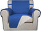 PureFit Reversible Quilted Sofa Cover, Water Resistant Slipcover Furniture Protector, Washable Couch Cover with Non Slip Foam and Elastic Straps for Kids, Pets (Chair, Classic Blue/Ivory)