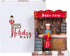 One Holiday Way Miniature 4.5-Inch LED Lighted Christmas Village Bake Shop Figurine - Battery Operated Light-Up Small Mini Decorative Tabletop Shelf Holiday House Building Decoration Winter Home Decor