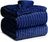 Nestl Throw Blanket for Couch - Cozy Fleece Blanket Throw, Warm Fuzzy Blankets and Throws for Sofa, Fleece Throw Blankets, Navy Soft Blanket, Lightweight Cut Plush Blanket 50x60 inches