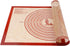 Non-slip Silicone Pastry Mat Extra Large with Measurements 28''By 20'' for Silicone Baking Mat, Counter Mat, Dough Rolling Mat,Oven Liner,Fondant/Pie Crust Mat By Folksy Super Kitchen Red