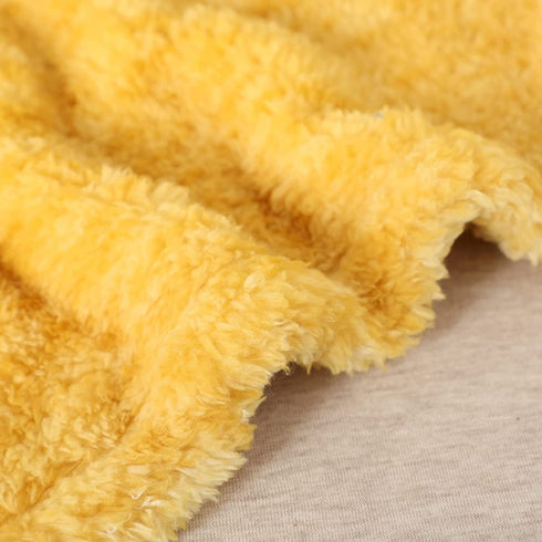 SOCHOW Sherpa Fleece Throw Blanket, All Seasons Lightweight Fuzzy Warm Super Soft Plush Blanket for Bed, Sofa and Couch, 50 x 60 inches, Mustard Yellow