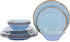 Melamine Dinnerware Sets, 12 PCS Dishwasher Safe 100% Melamine Dinner Plates, Dishes, and Bowls Set for Indoor and Outdoor Use