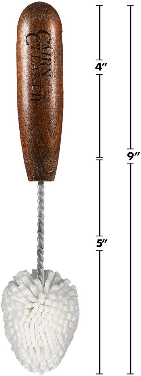 CairnCleaner Whiskey Tasting Glass Brush - Also for wine glasses and champagne flutes, Dark Hardwood
