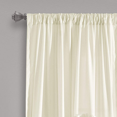 Lush Decor, Ivory Serena Window Panel for Living, Dining Room, Bedroom (Single Curtain), 84 x 54 L