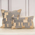 Aeckself 20 x 20 Inch Grey Beige Leather Geometric Plaid Embroidery Velvet Cushion Case Luxury Modern Square Throw Pillow Cover Decorative Pillow for Couch Living Room Bedroom Car 50 x 50cm