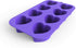 Bakerpan Silicone Mini Cake Pan, Muffin Baking Tray, Pastry Mold, 2 1/4 Inch Hearts, 8 Cavities (Purple) Set of 2