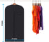 Plixio Garment Bags Suit Bag for Travel and Clothing Storage of Dresses, Dress Shirts, Coats” Includes Zipper and Transparent Window (Black- 5 Pack: Mixed Sizes)