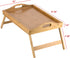 Home-it Bed Tray table with folding legs, and breakfast tray Bamboo bed table and bed tray with legs