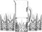 Godinger Pitcher and Highball Drinking Glasses Set, Acrylic Shatterproof Water Jug Pitcher with Tall Drinking Cups - Dublin Collection