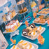 6Pcs Party Cupcake Cake Stand Includes 3 Tier 2 Tiers Square/Heart/Round Cupcake Holder with 3pcs Rectangle Plastic Serving Trays for Party Wedding Home Decor