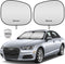 AstroAI Car Sun Shade Windshield -2 Piece Foldable Sunshade for Car Windshield Blocks Max UV Rays and Sun Heat, Titanium Silver Fabric Material, for Most Compact Sports Cars(Small 23.2 x 29.1 inches)
