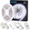 Bason White LED Strip Lights, Dimmable Under Cabinet Lighting, 16.4 ft Led Rope Light with RF Remote and Dimmer, 12V LED Tape Lights for Kitchen, Counter, Mirror, Showcase, 6500K Daylight, Timing.