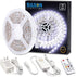 Bason White LED Strip Lights, Dimmable Under Cabinet Lighting, 16.4 ft Led Rope Light with RF Remote and Dimmer, 12V LED Tape Lights for Kitchen, Counter, Mirror, Showcase, 6500K Daylight, Timing.