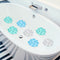 Riakrum 12 Counts Pebble Bath Treads Bathtub Non Slip Stickers Pebble Bath Mat Non Slip Bath Tub and Shower Mat with Suction Cups, Machine Washable