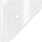 Questech Geo Flatback Bathroom Corner Shower Shelf, Wall Mounted, 8 Inches, Polished Bright White