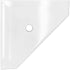 Questech Geo Flatback Bathroom Corner Shower Shelf, Wall Mounted, 8 Inches, Polished Bright White