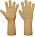 Oven Gloves Oven Mitts Heat Resistant to 500°, 1 Pair Cut Resistant Grill Gloves, Non-Slip Silicone BBQ Gloves, Snug Fit Baking Gloves for Small Hands, Cooking Gloves Stretch to Size (Chestnut Brown)