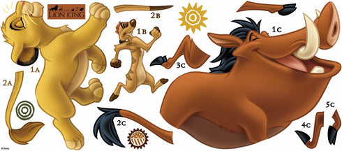 RoomMates RMK1922GM The Lion King Peel and Stick Giant Wall Decals