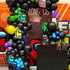 Among Birthday Party Balloon Garland Arch Kit, Black Space Gamer Balloons with Crewman Signs for Kids Birthday Baby Shower Wedding Party Decorations-116PCS