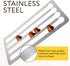 Stainless Steel Capsule Holder For Nespresso Pods, Vertically or Horizontally Mounted on Walls or Under Cabinets, 16"L x 8.6"W (41cm x 22 cm) Original Line Nespresso compatible Storage Holds 44