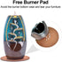 SOYO Backflow Incense Burner Ceramic Waterfall Incense Holder with 120 Backflow Incense Cones + 30 Incense Sticks + 1 Tweezer, Aromatherapy Ornamental for Home Office Yoga, Blue