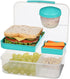 Sistema To Go Collection Bento Box Plastic Lunch and Food Storage Container, 55.7 Ounce, Multi Compartment (Color May Vary)